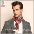 Plaid Pattern double two Layers self fringe Silk Men Scarf